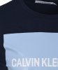 T-shirt koszulka Calvin Klein Jeans męska z okrągłym dekoldem duże logo granatowa